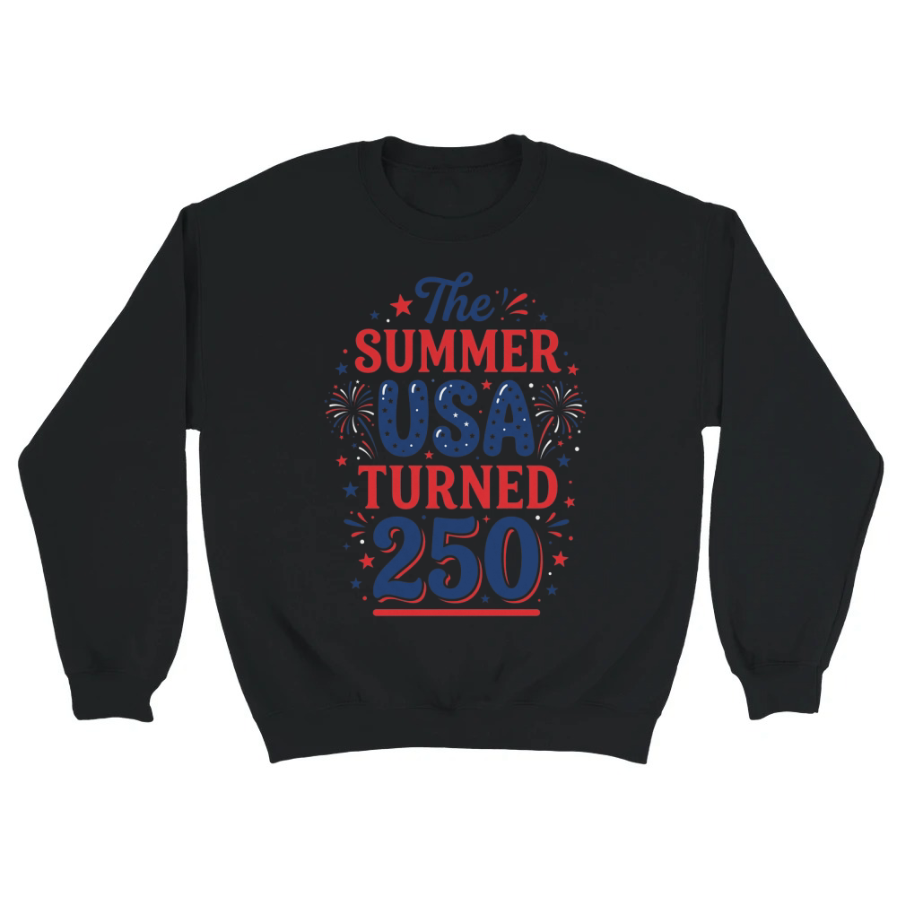 Product Summer Usa Patriotic Fireworks Turned 250 Unisex Sweatshirt