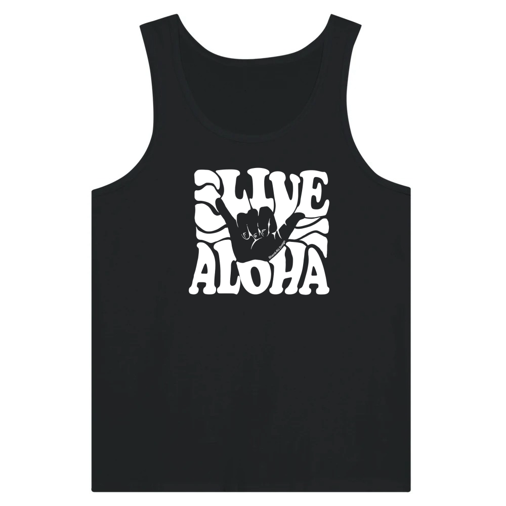 Product Vintage Live Aloha state Hawaiian islands Shaka T-Shirt Unisex Tank Top