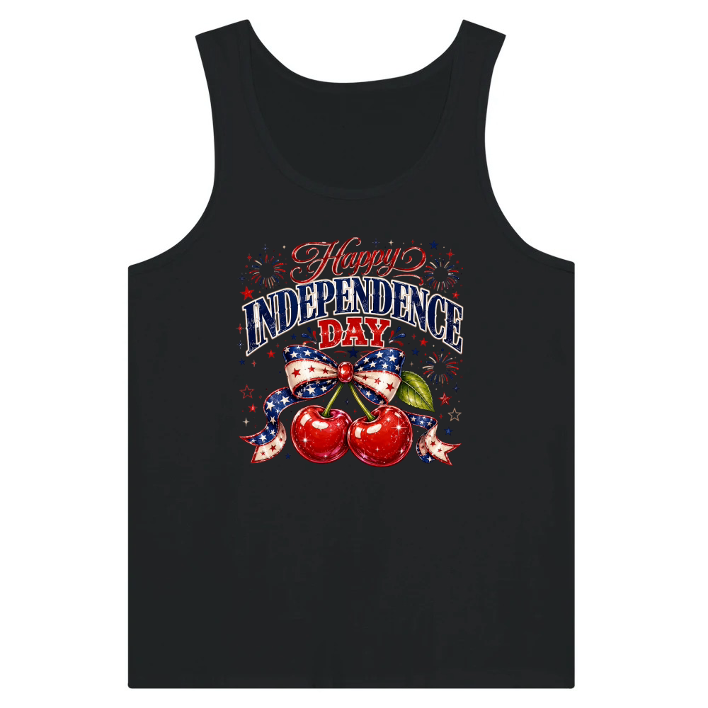 Product 4th of July Happy Indepandence Day Cherry Tank Top