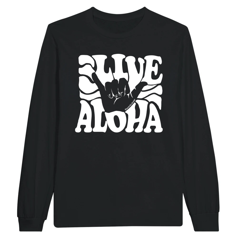 Product Vintage Live Aloha state Hawaiian islands Shaka T-Shirt Unisex Unisex Longsleeve