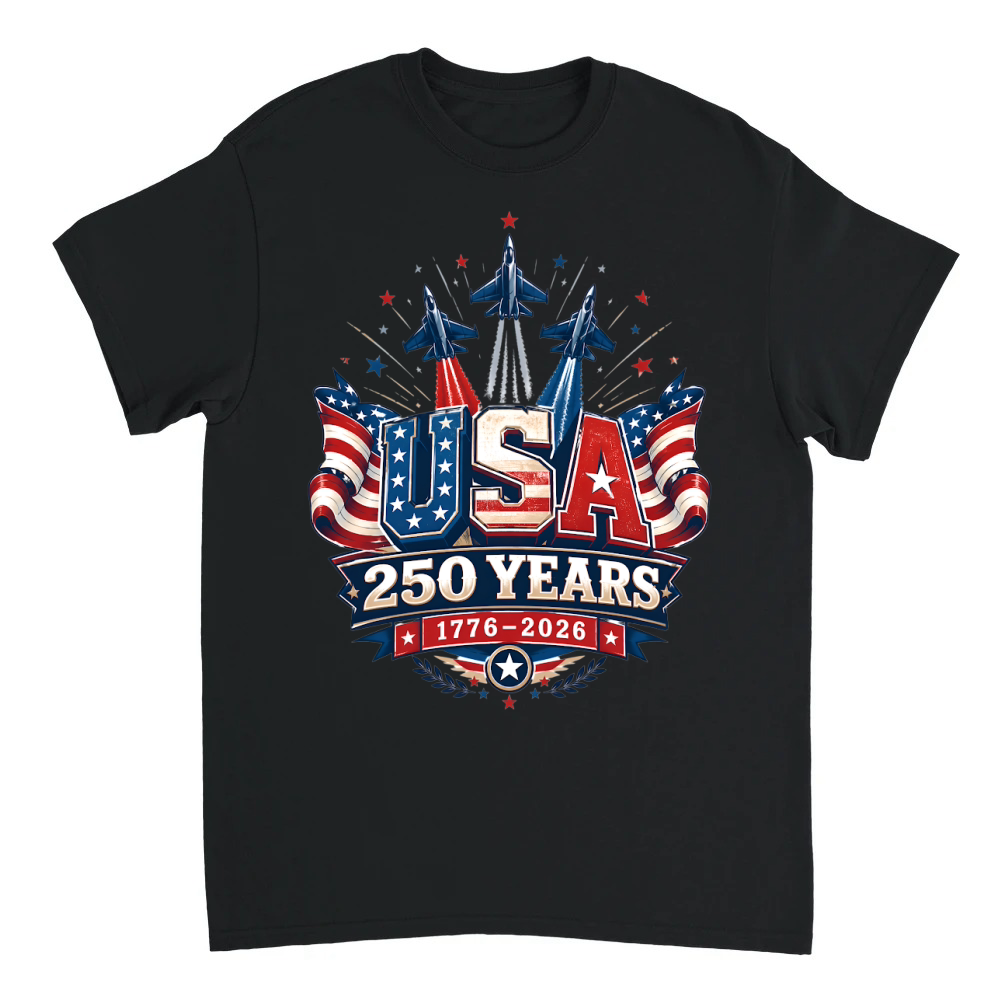 Product USA 250 Years Patriotic Jets 1776 2026 T-Shirt