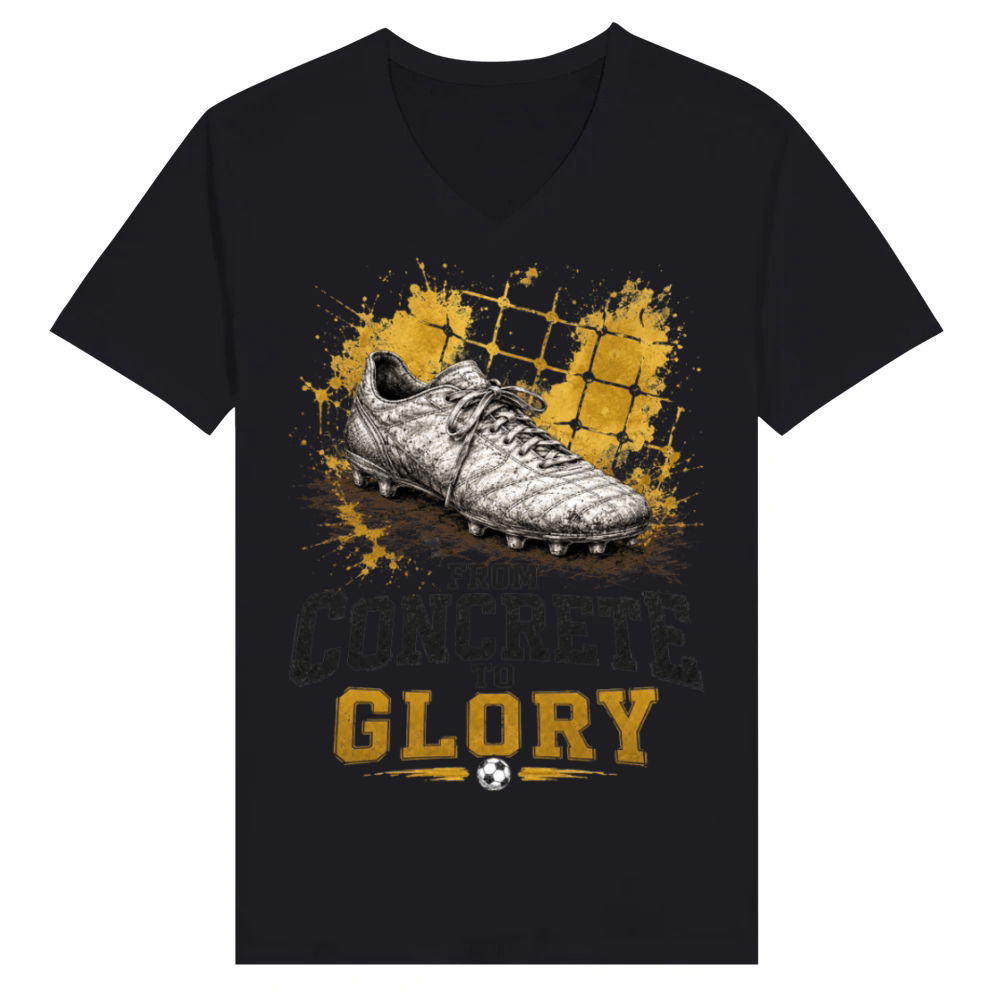 Product From Concrete to Glory Football Soccer T-Shirt V-Neck T-shirt
