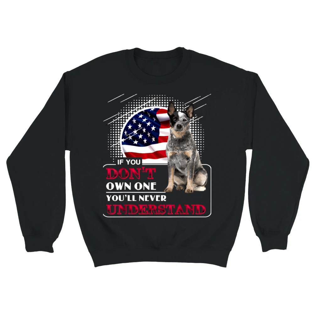 Product Patriotic Dog with Flag and Quote Unisex Sweatshirt