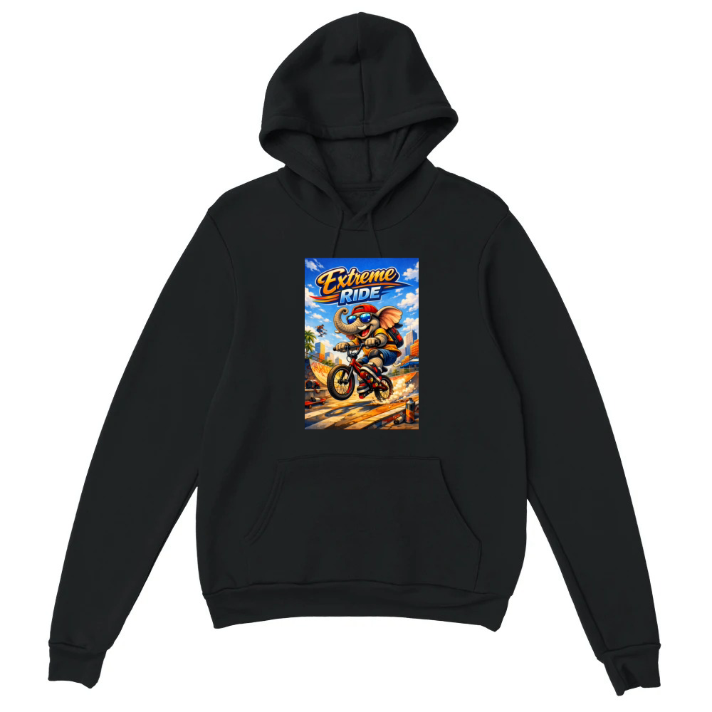 Product Extreme Ride Elephant BMX Unisex Hoodie
