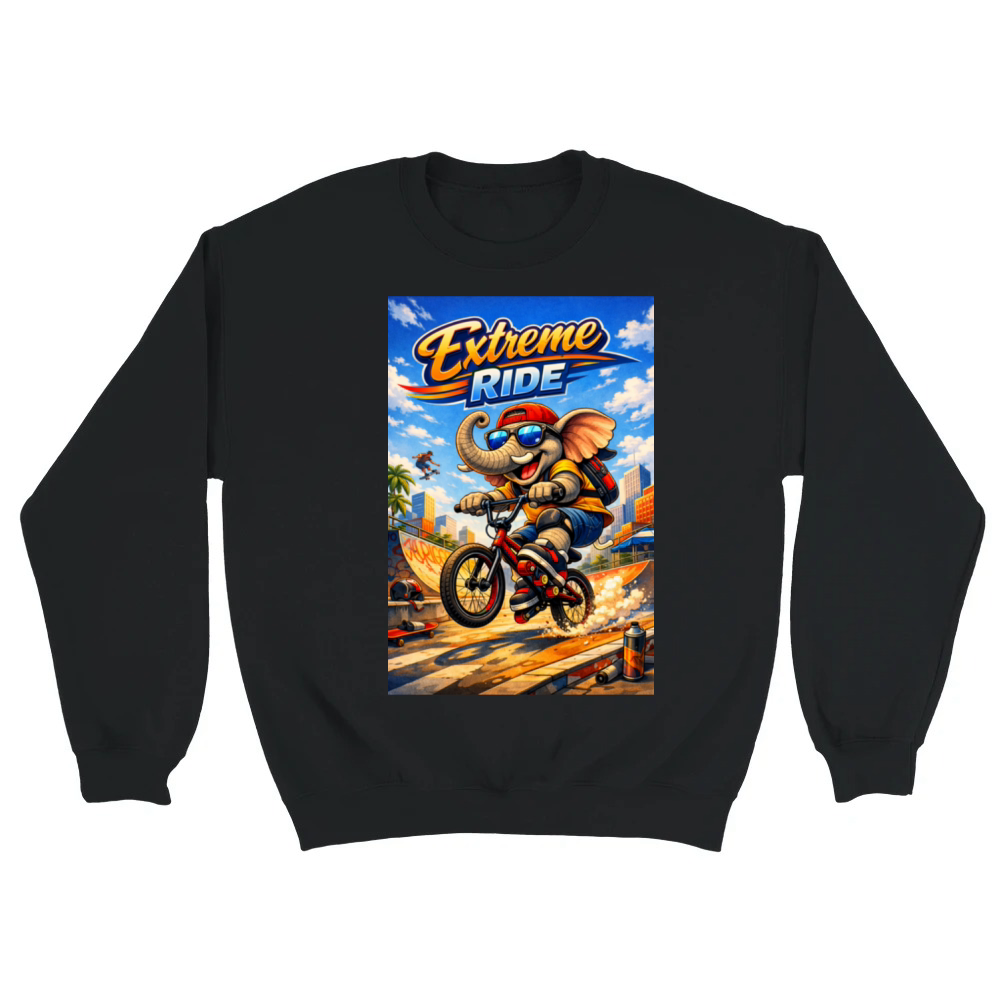 Product Extreme Ride Elephant BMX Unisex Sweatshirt