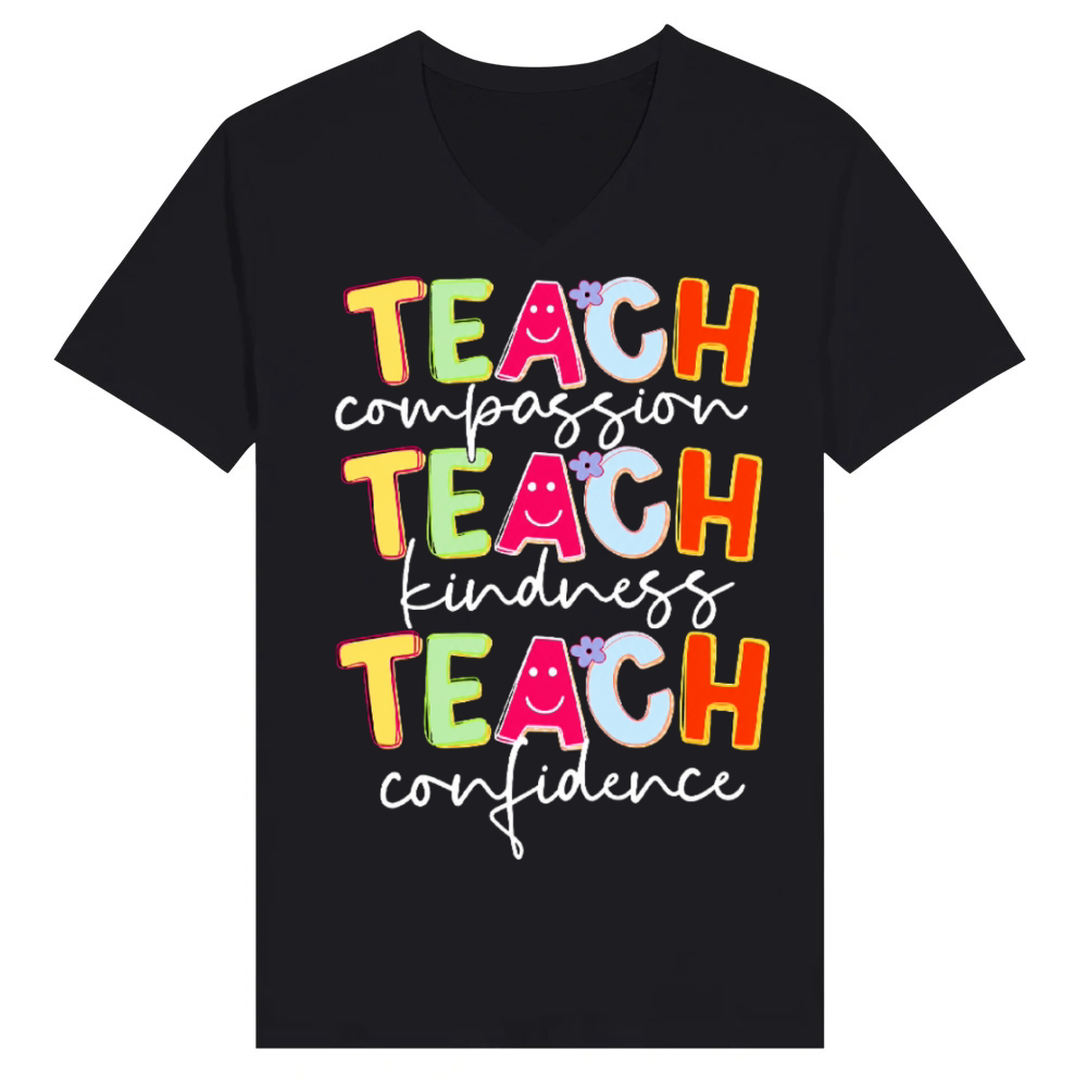 Product Teacher Shirts for Women Teacher Life Tshirt Teach V-Neck T-shirt