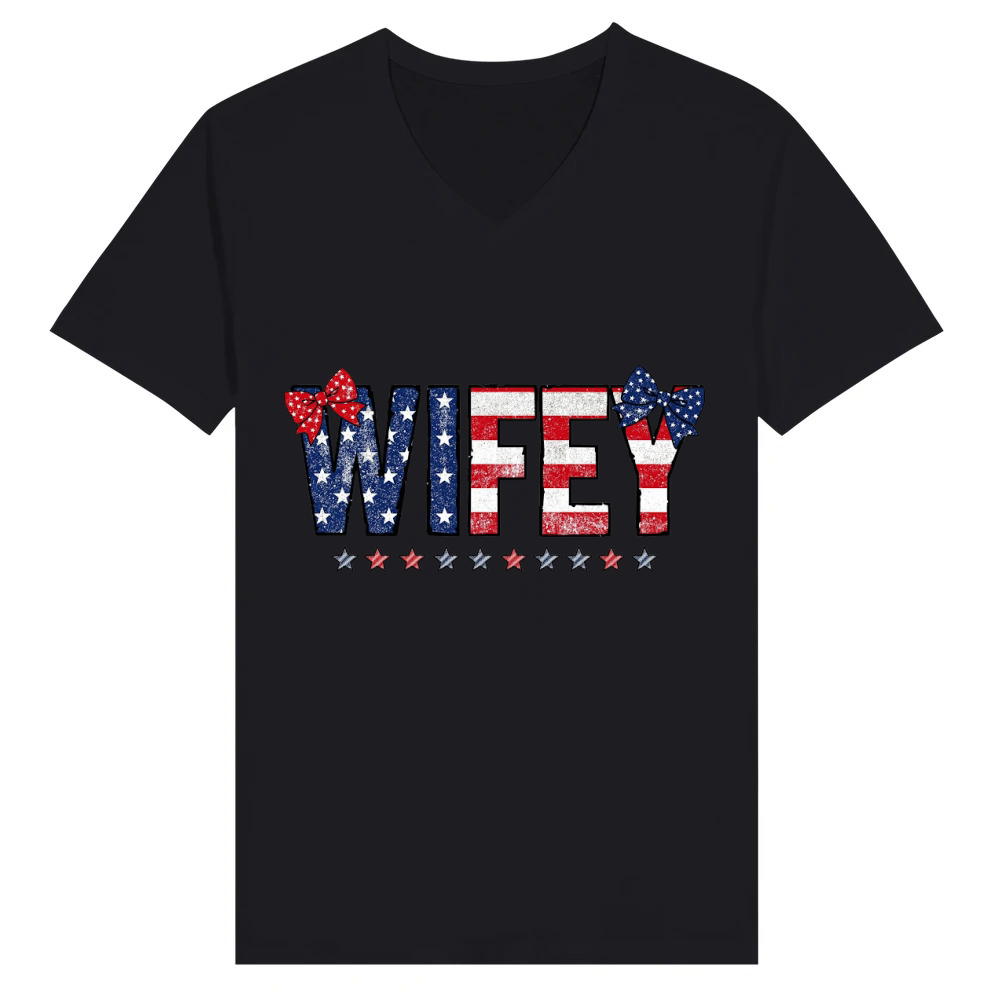 Product WIFEY 4th of July V-Neck T-shirt