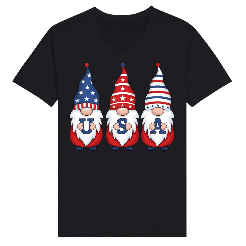Product USA Gnomes 4th of July V-Neck T-shirt