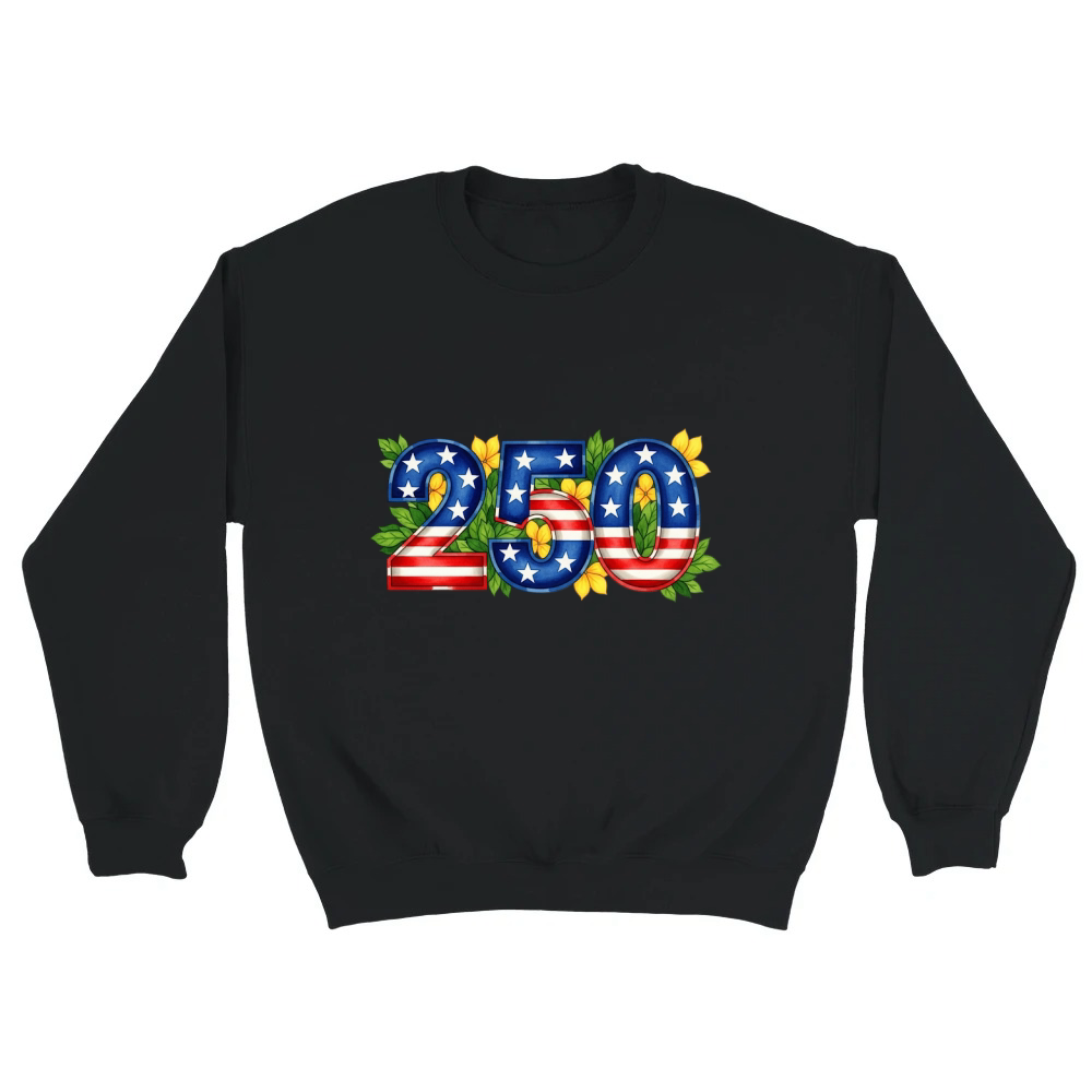 Product USA 250th Anniversary Flowers Unisex Sweatshirt