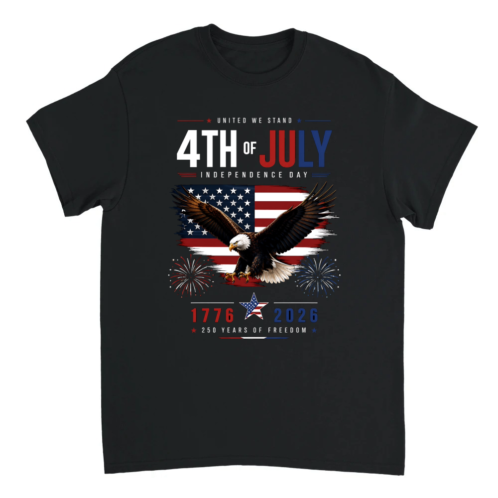 Product United We Stand 4th Of July Independence Day 1776 2026 250 Years Freedom T-Shirt