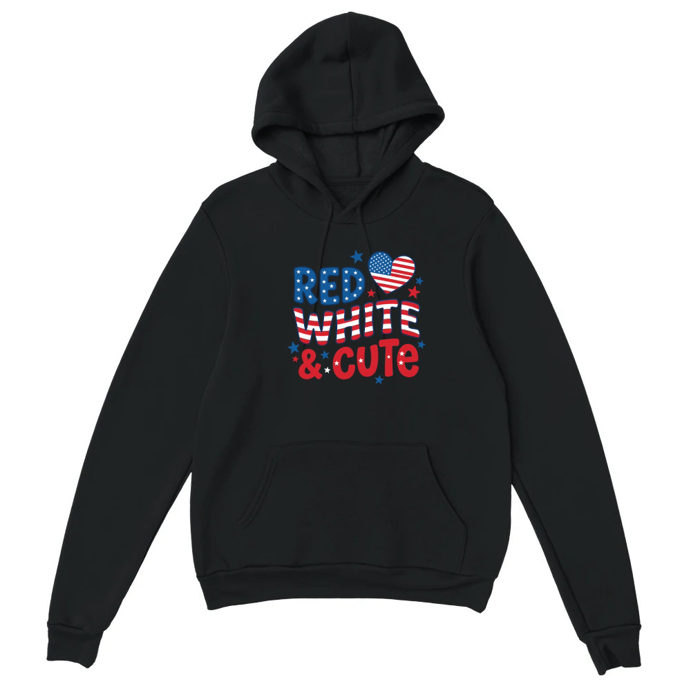 Product Red White & Cute 4th of July Unisex Hoodie