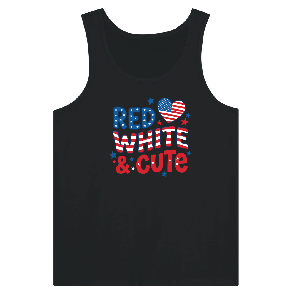 Product Red White & Cute 4th of July Tank Top