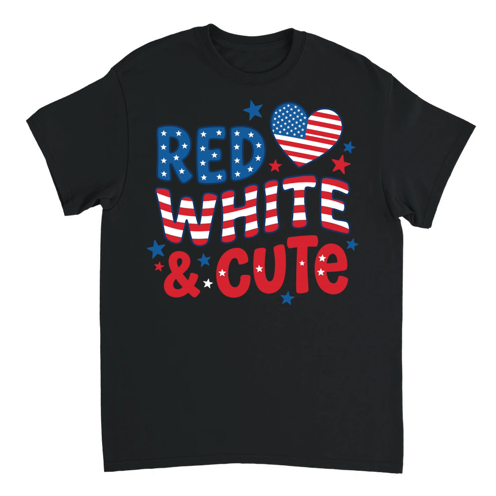 Product Red White & Cute 4th of July T-Shirt