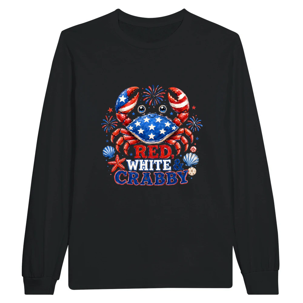 Product Red White & Crabby 4th of July Patriotic Unisex Longsleeve