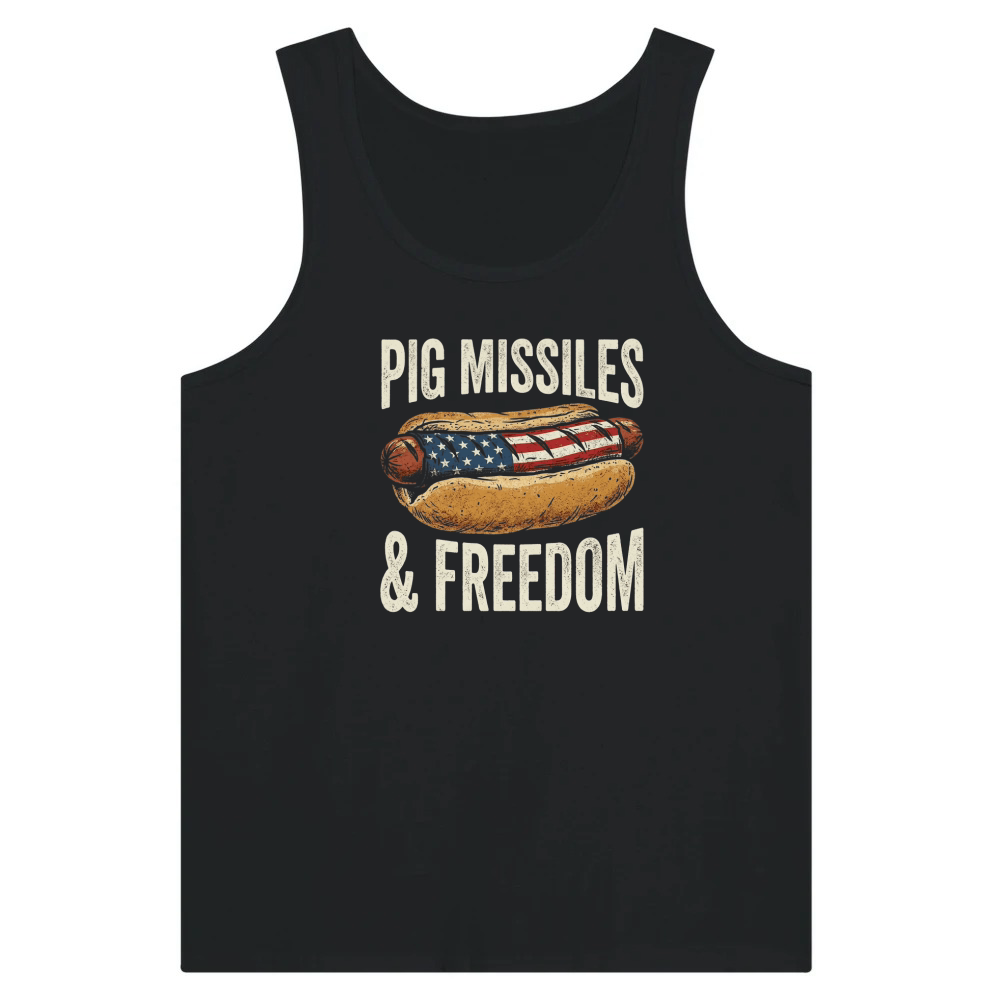 Product Patriotic Hotdog American Freedom Flag Tank Top