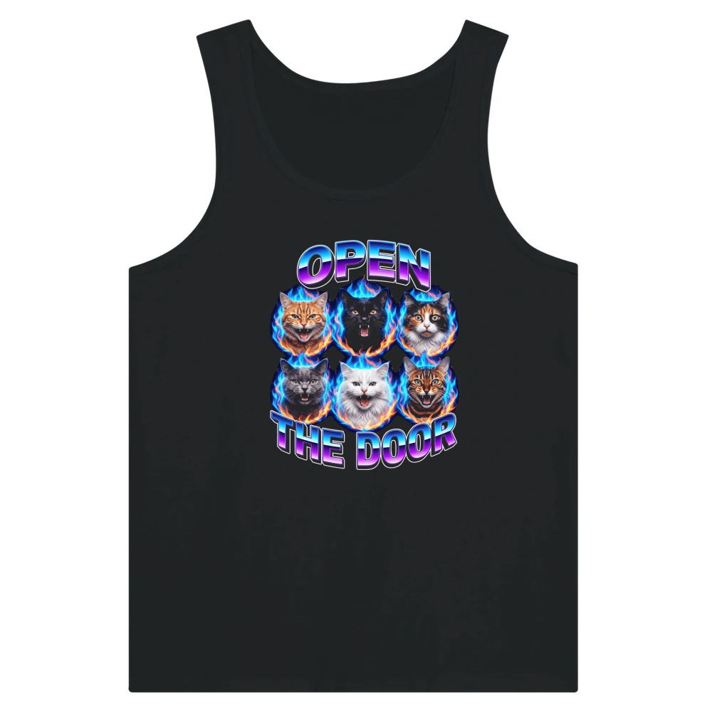 Product Open Door Cats Fire Colorful Tank Top
