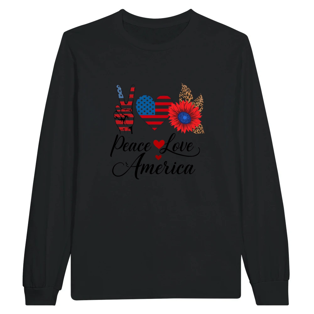 Product Peace Love America 4th of July Unisex Longsleeve