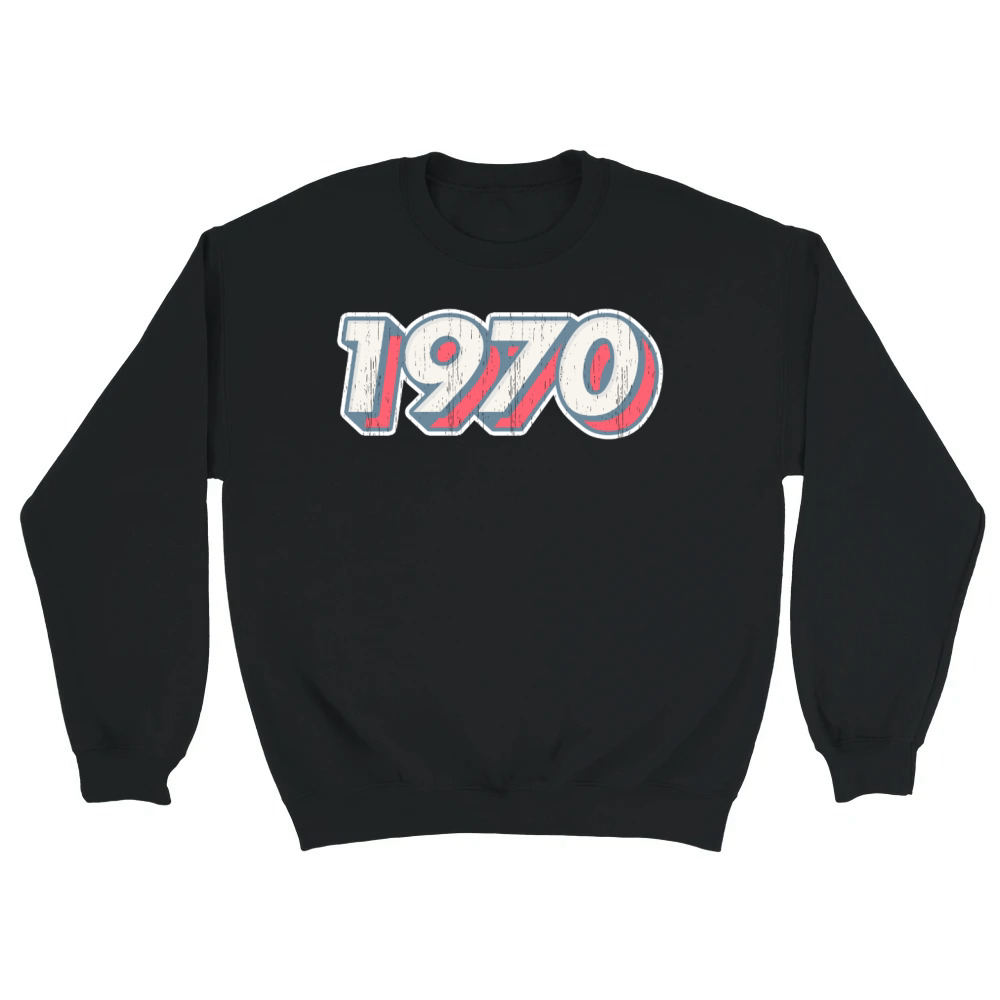 Product Retro 1970 Vintage Funk Disco Music and Cinema Unisex Sweatshirt