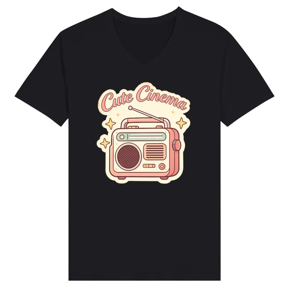 Product Cute Cinema Retro Radio - Vintage Aesthetic V-Neck T-shirt