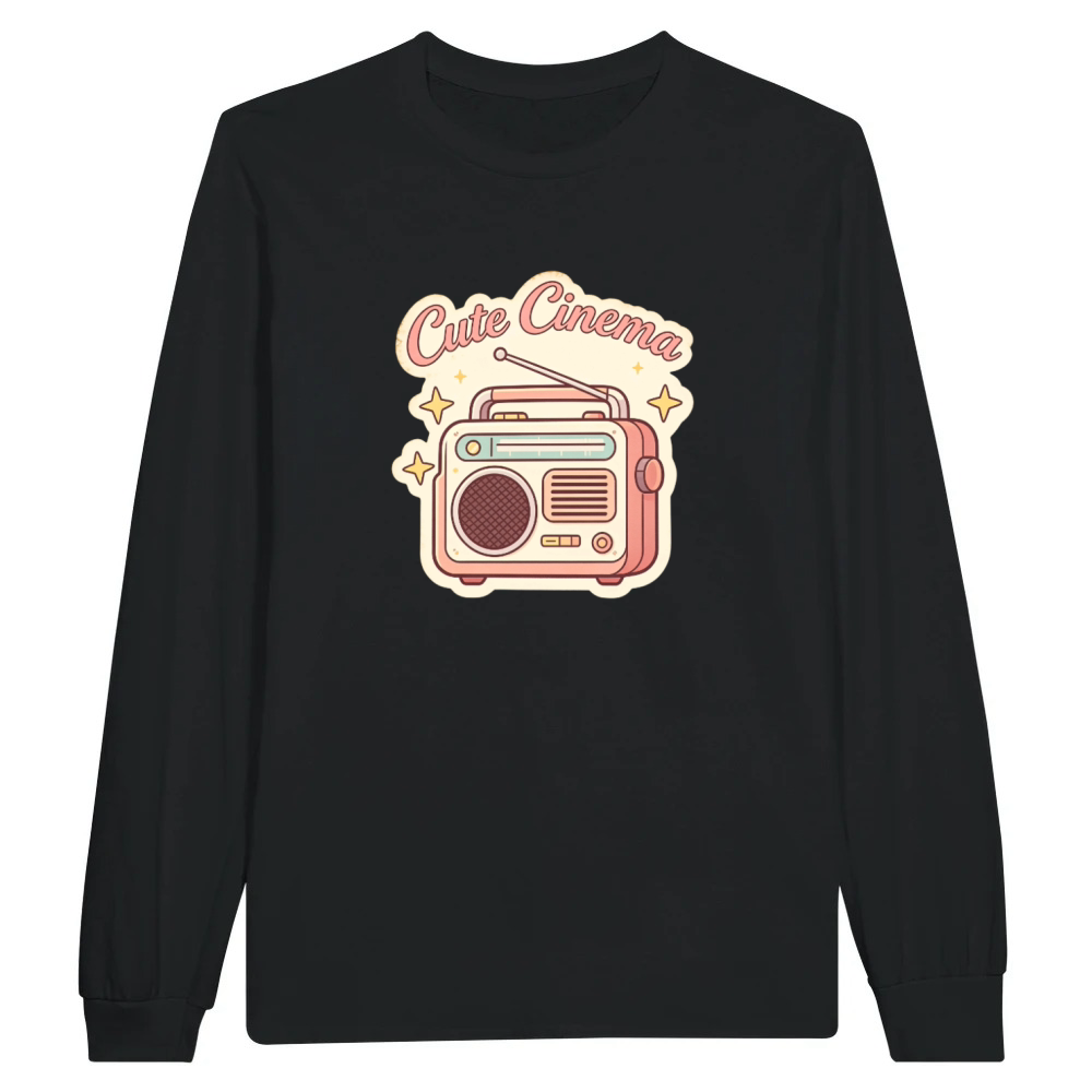 Product Cute Cinema Retro Radio - Vintage Aesthetic Unisex Longsleeve