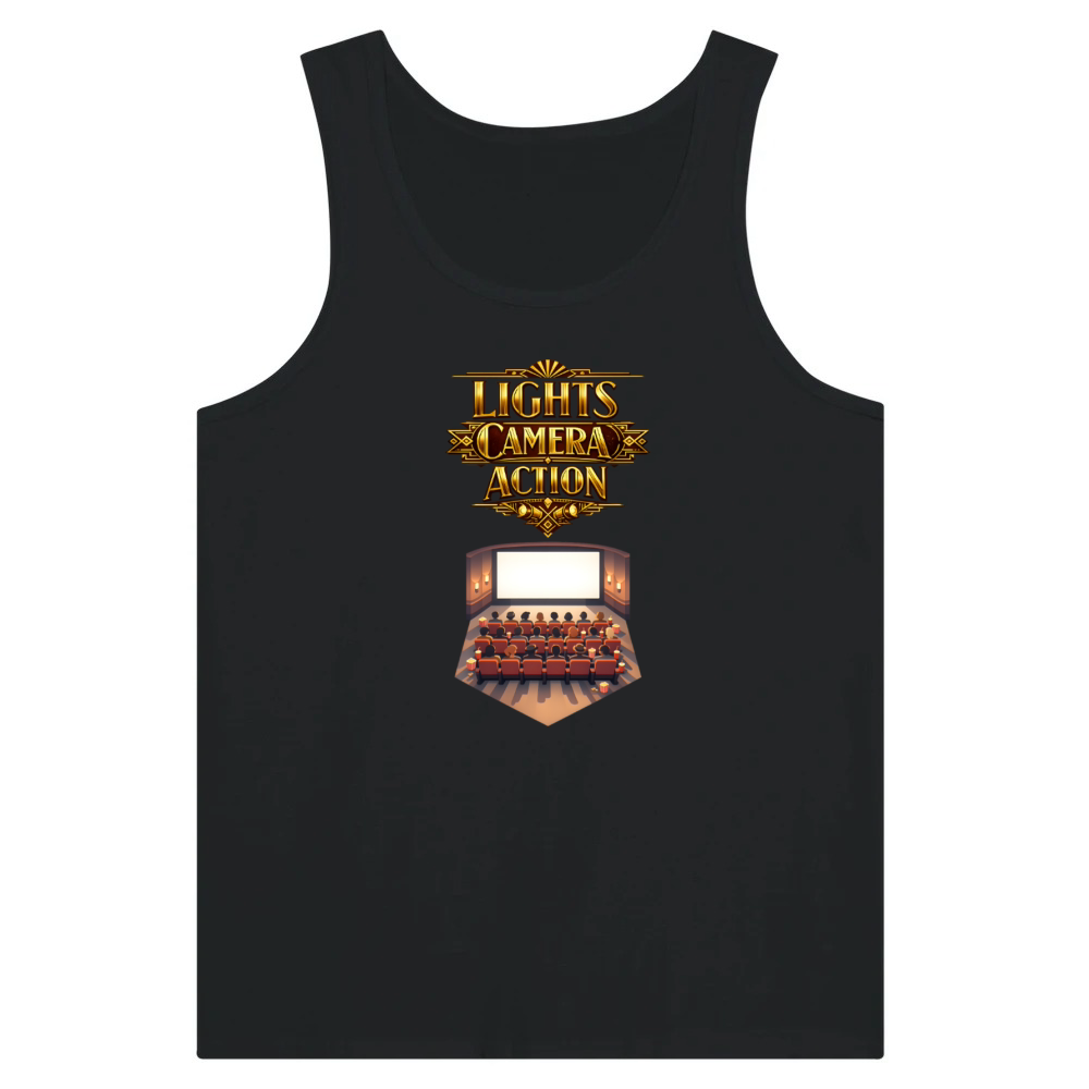 Product Lights Camera Action Golden Cinema Tank Top