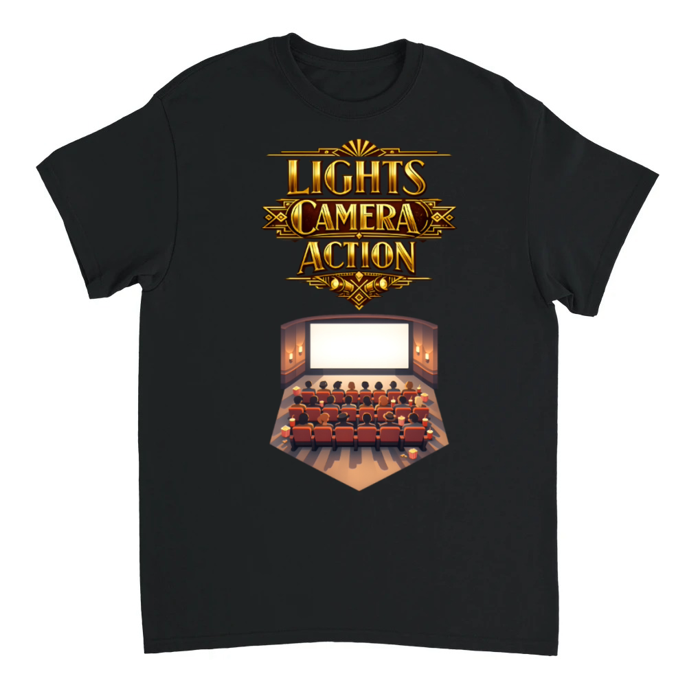 Product Lights Camera Action Golden Cinema T-Shirt