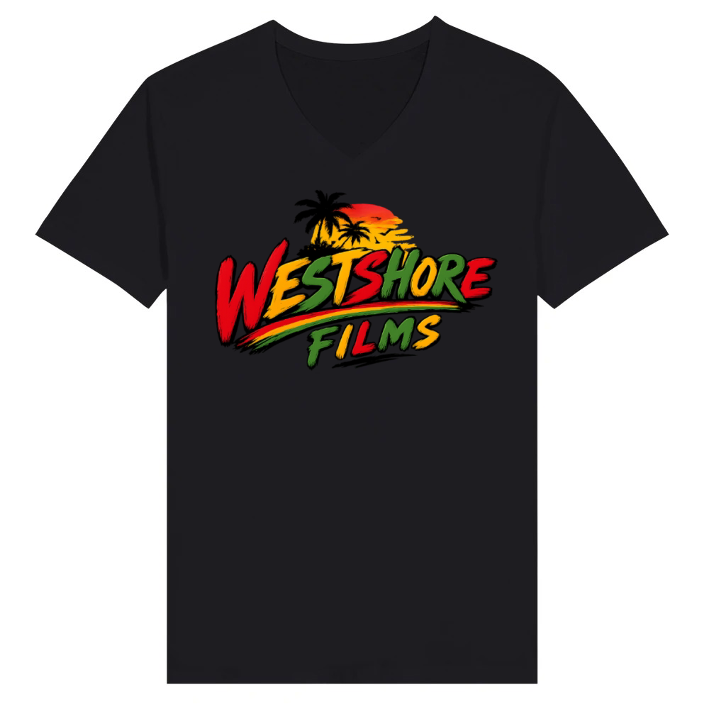 Product West Shore Films Rasta Jamaica Sunset Logo V-Neck T-shirt
