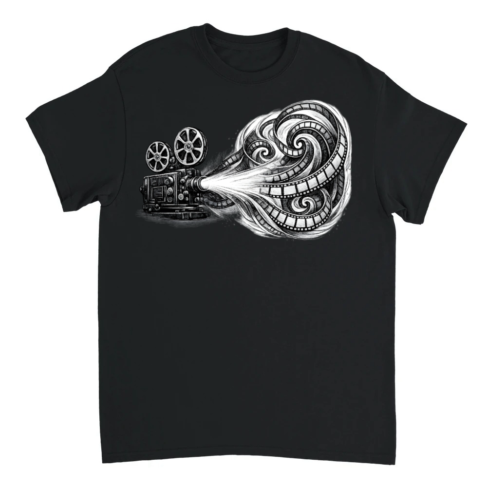 Product Vintage Film Projector Swirl T-Shirt