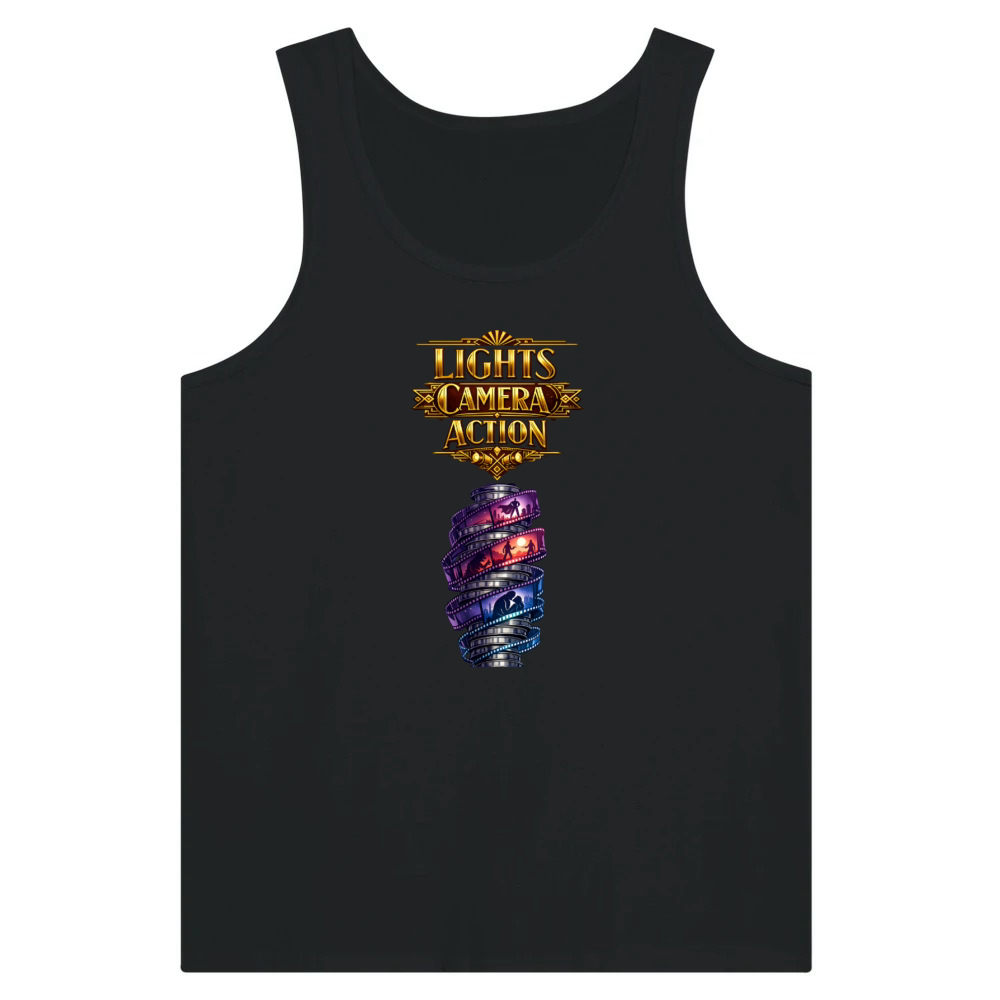 Product Lights Camera Action Film Reel Ornament Tank Top