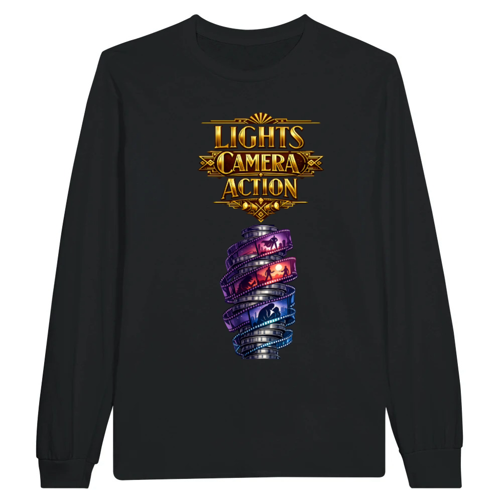 Product Lights Camera Action Film Reel Ornament Unisex Longsleeve