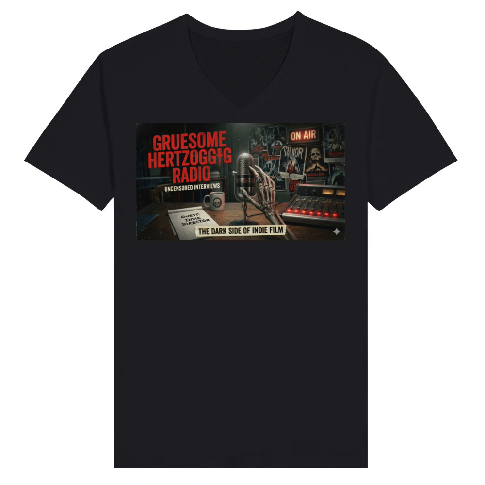 Product Dark Indie Film Radio Desk V-Neck T-shirt