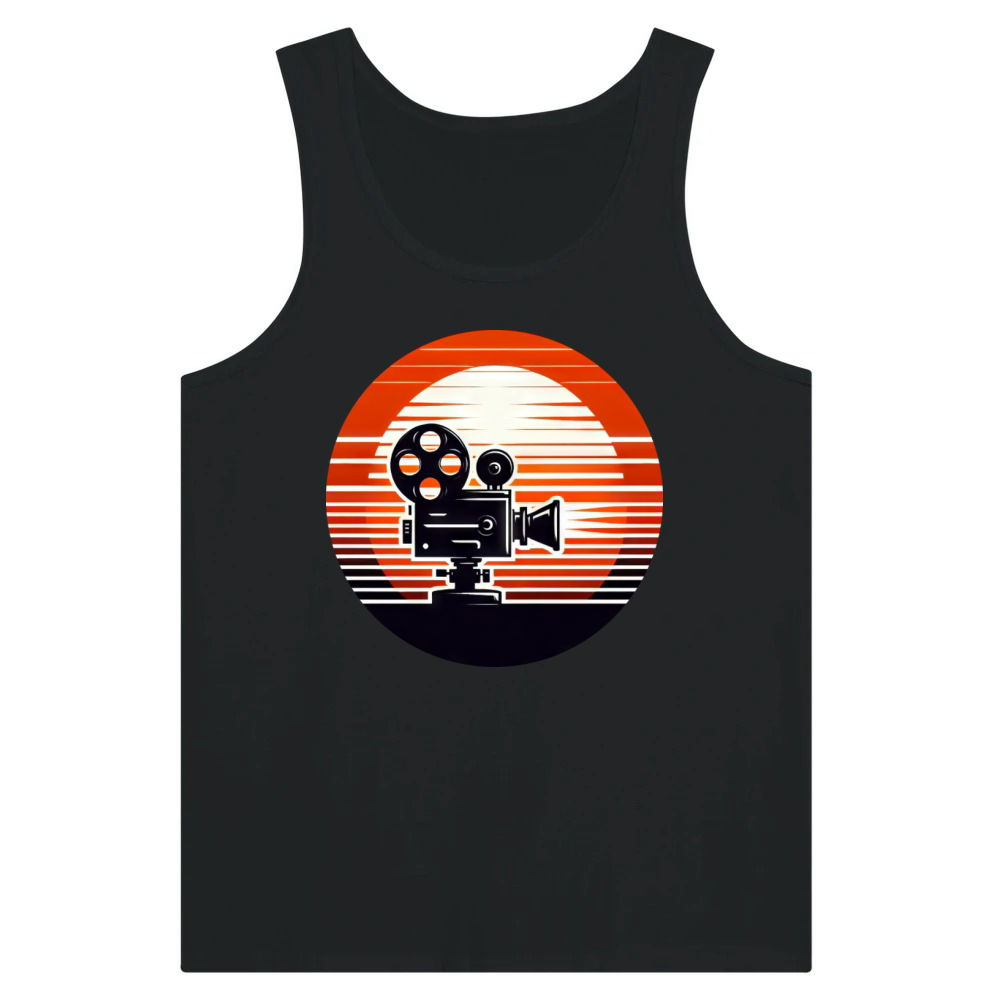 Product Vintage cinema sunset retro projector film Tank Top