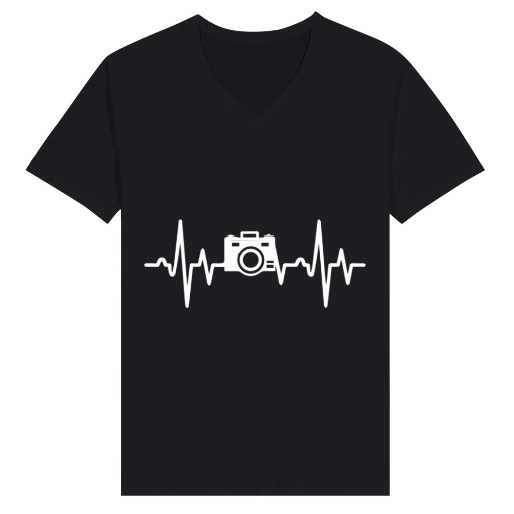 Product Camera Usa Flag Funny FilmmakerFilm Director Crew V-Neck T-shirt
