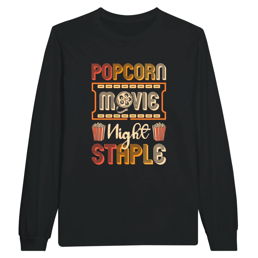 Product Retro Popcorn Film Evening Pop-corn Gift Unisex Longsleeve