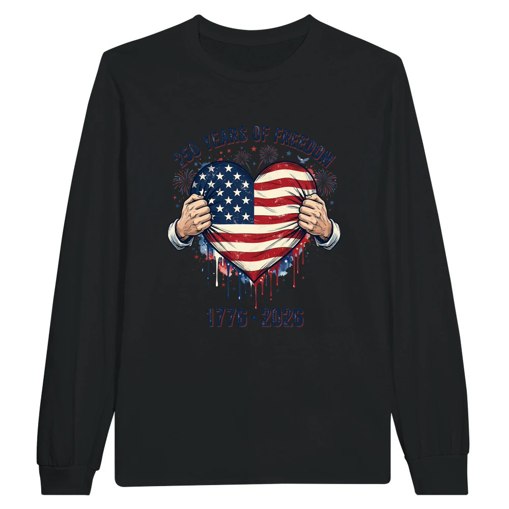 Product 250 Years of Freedom Patriotic 1776 2026 Unisex Longsleeve