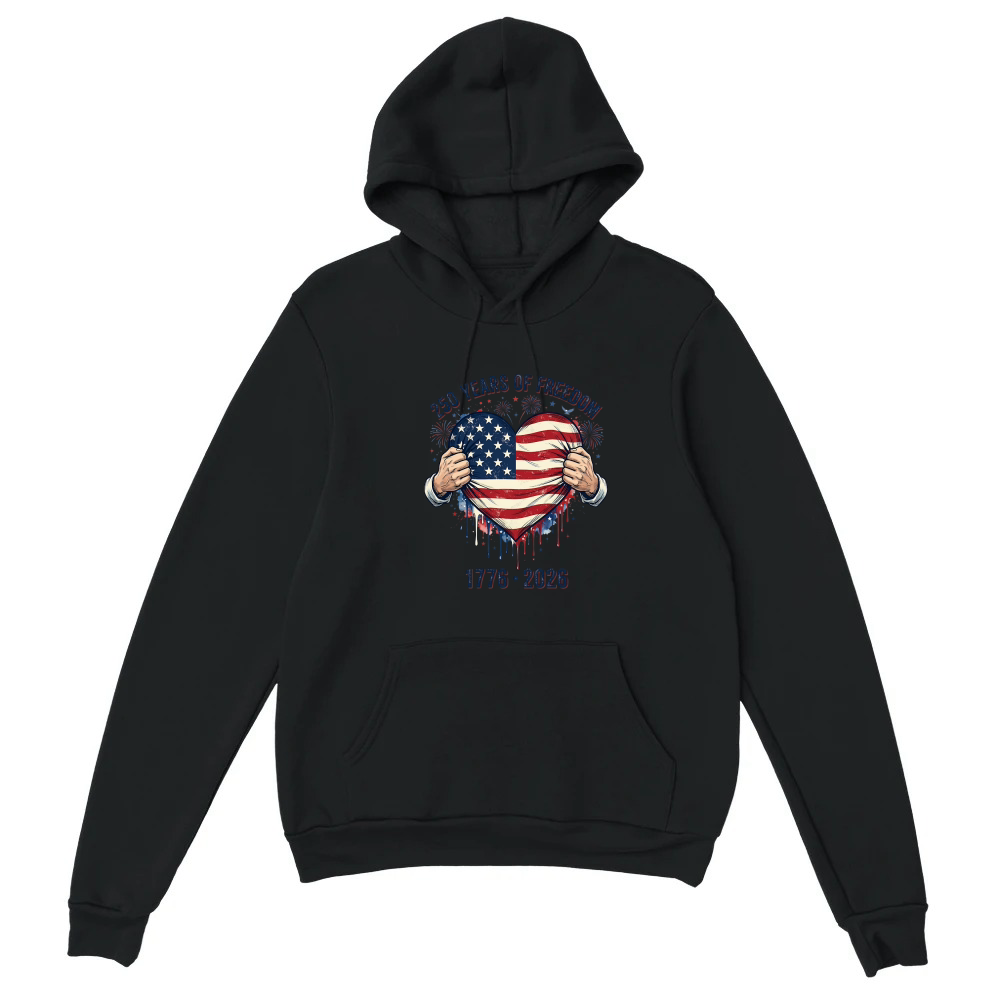 Product 250 Years of Freedom Patriotic 1776 2026 Unisex Hoodie