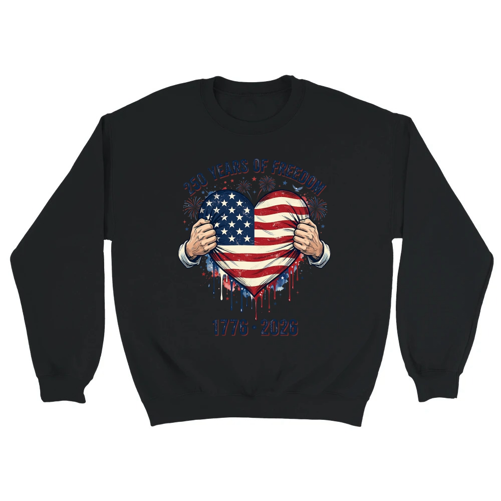 Product 250 Years of Freedom Patriotic 1776 2026 Unisex Sweatshirt