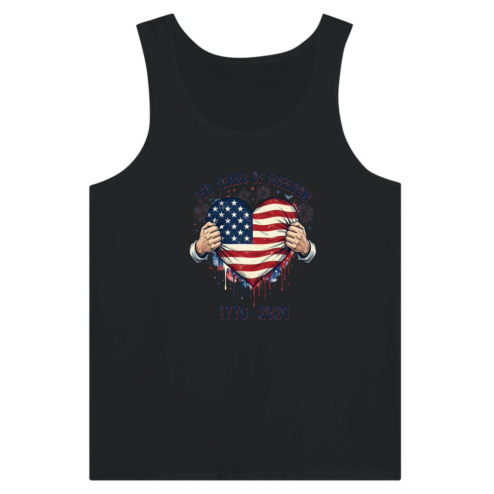 Product 250 Years of Freedom Patriotic 1776 2026 Tank Top