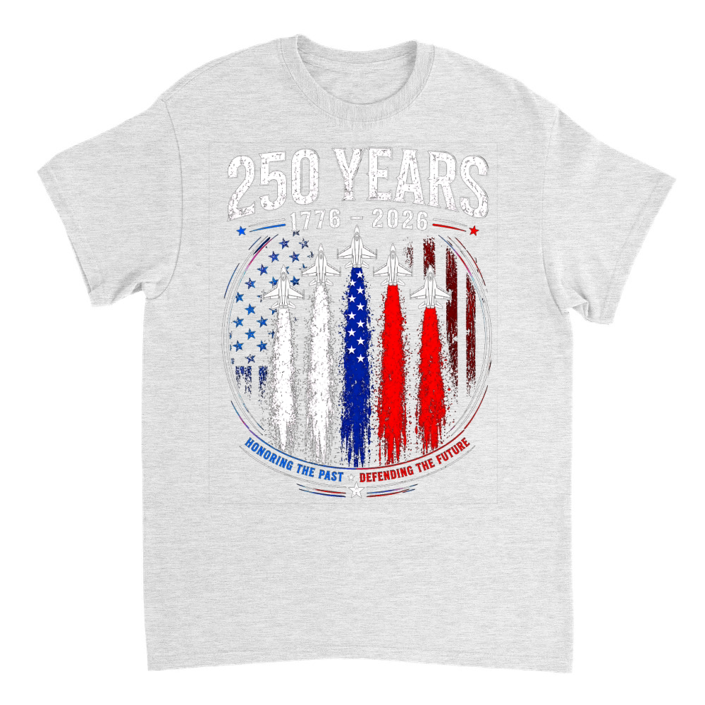 Product 250 Years 1776 2026 Jet Air 4th of July Patriotic T-Shirt