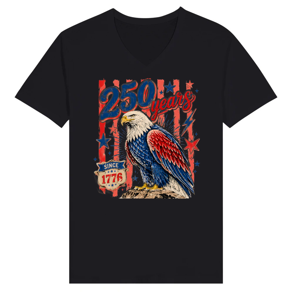Product 250 Years Since 1776 USA V-Neck T-shirt