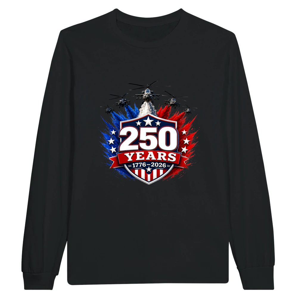Product 250 Years 1776 2026 Jet Air 4th of July Patriotic Unisex Longsleeve