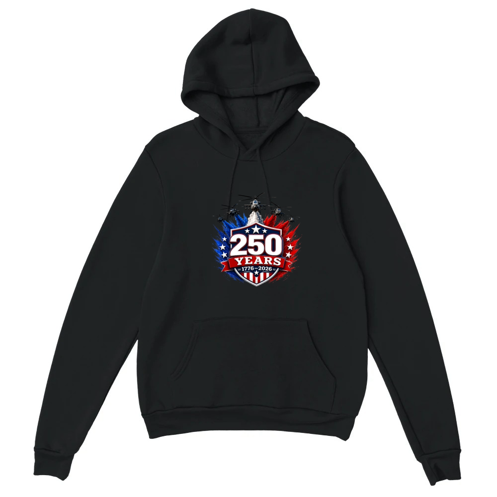 Product 250 Years 1776 2026 Jet Air 4th of July Patriotic Unisex Hoodie