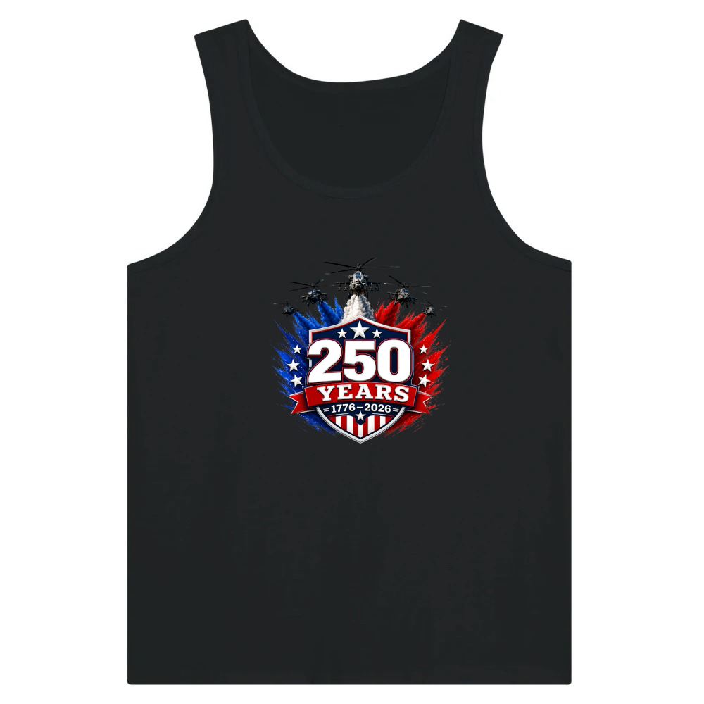 Product 250 Years 1776 2026 Jet Air 4th of July Patriotic Tank Top