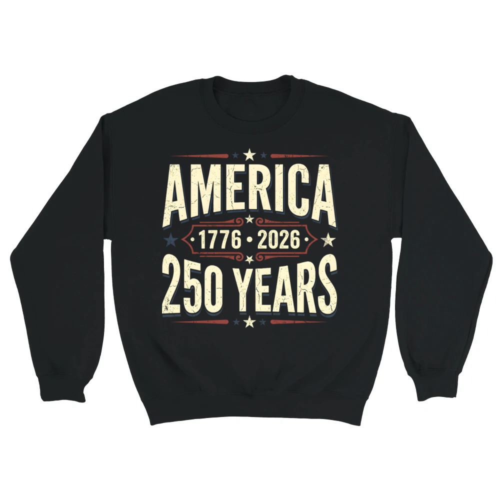 Product America 250 Years 1776 2026 Vintage Unisex Sweatshirt