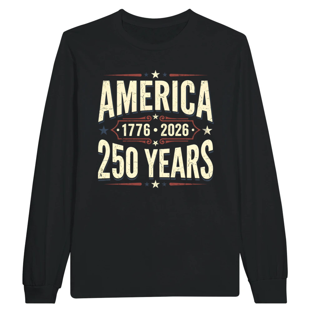 Product America 250 Years 1776 2026 Vintage Unisex Longsleeve