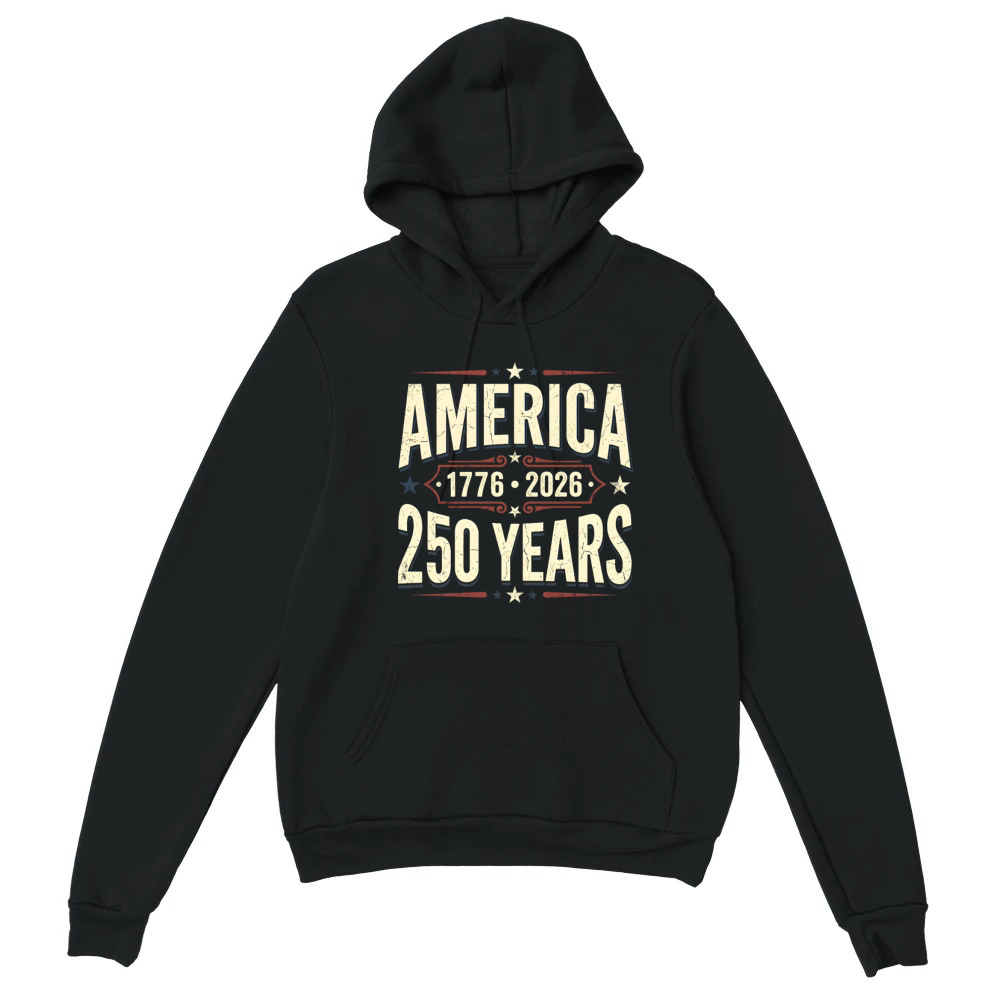Product America 250 Years 1776 2026 Vintage Unisex Hoodie