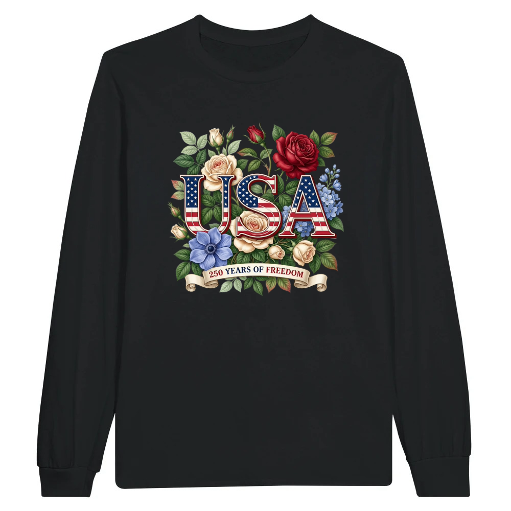 Product USA 250 Years Of Freedom Patriotic Roses Unisex Longsleeve