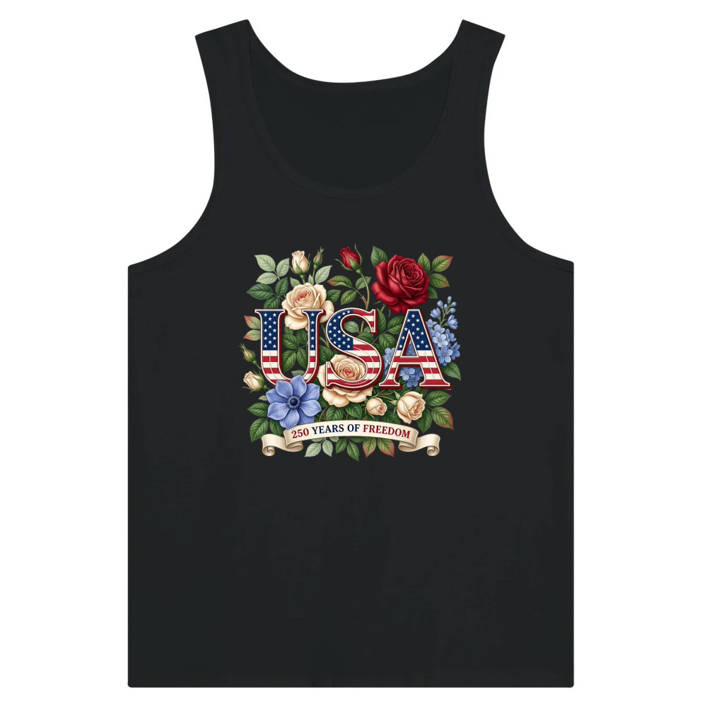 Product USA 250 Years Of Freedom Patriotic Roses Tank Top