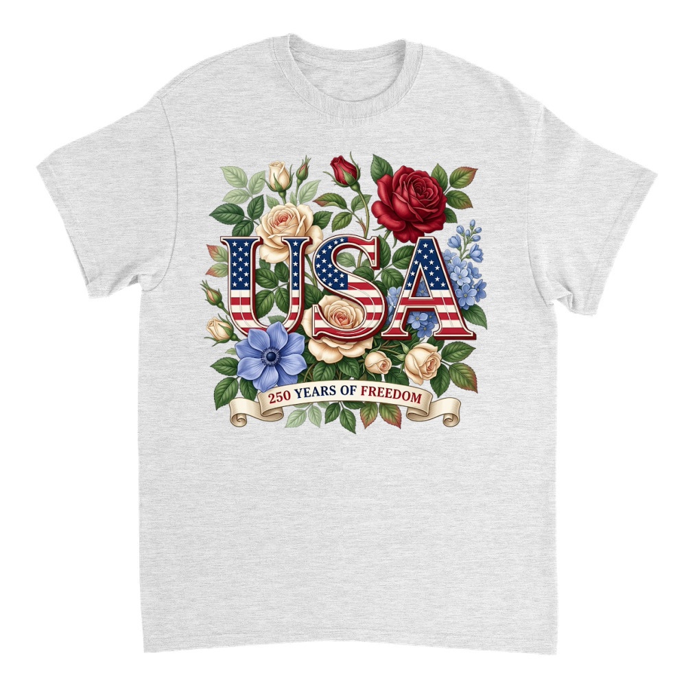 Product USA 250 Years Of Freedom Patriotic Roses T-Shirt