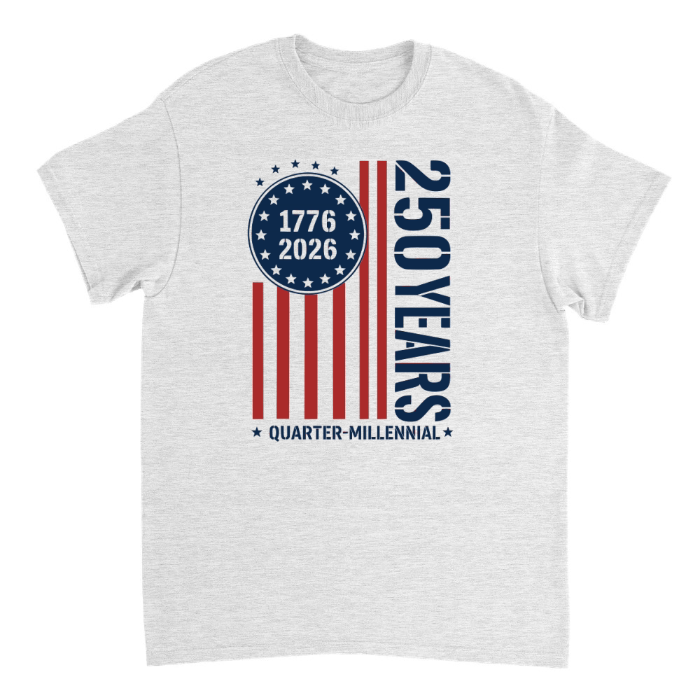Product Quarter Millennial 250 Years America 1776 2026 T-Shirt
